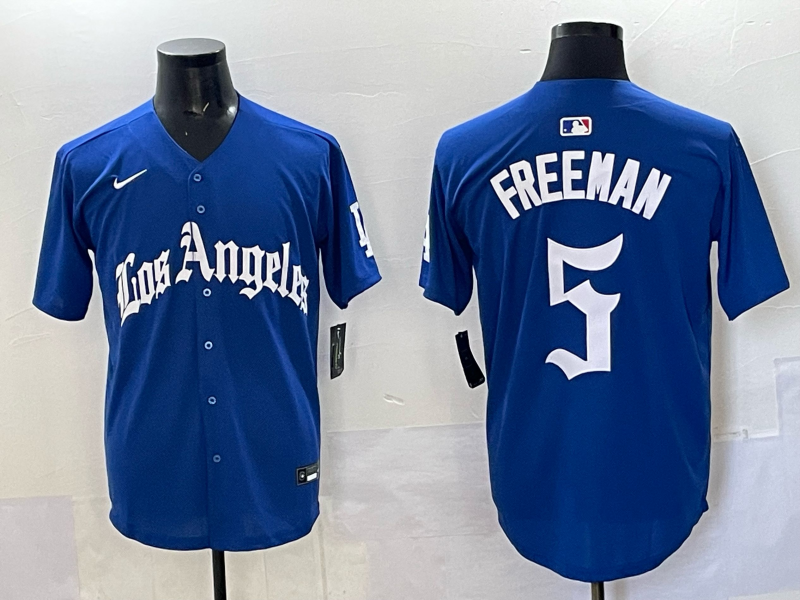 Men Los Angeles Dodgers #5 Freeman Blue 2025 Nike MLB Jersey style 00342->->